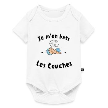 Je m'en bats les couches - Body à manches courtes Premium Bébé - blanc - Devant