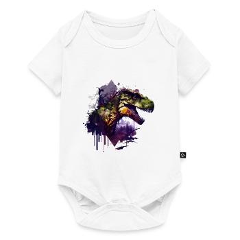 Aquarelle T Rex - Body à manches courtes Premium Bébé - blanc - Devant