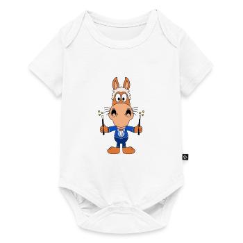 PFERD - PONY - ZAUBERER - ZAUBERN - TIER - FUN - Baby Premium Kurzarmbody - Weiß - Vorne