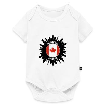 Montréal Skyline Canada Flag Souvenir de voyage - Body à manches courtes Premium Bébé - blanc - Devant