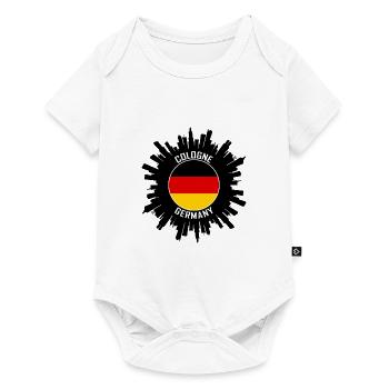 Cologne Skyline Allemagne Flag Souvenir de voyage - Body à manches courtes Premium Bébé - blanc - Devant