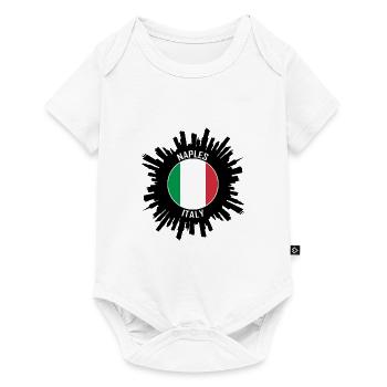 Naples Skyline Italy Flag Travel Souvenir - Baby Premium short-sleeve bodysuit - white - Front