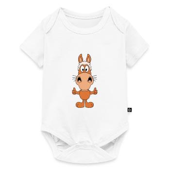 PONY - PFERD - REITEN - TIER - TIERISCH - GUT - Baby Premium Kurzarmbody - Weiß - Vorne