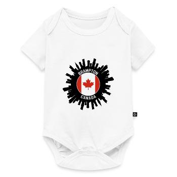 Souvenir de voyage du drapeau canadien Skyline de Brampton - Body à manches courtes Premium Bébé - blanc - Devant