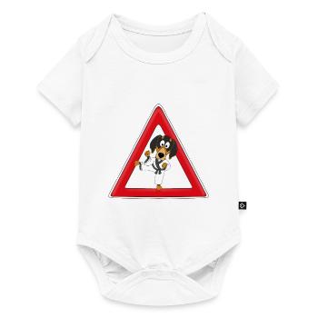 ACHTUNG - KAMPFDACKEL - KARATE - JUDO - SPORT - Baby Premium Kurzarmbody - Weiß - Vorne