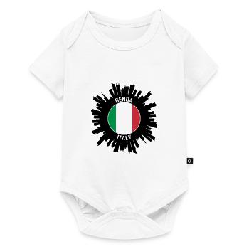 Genoa Skyline Italy Flag Travel Souvenir - Baby Premium short-sleeve bodysuit - white - Front