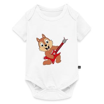 EICHHÖRNCHEN - GITARRE - MUSIK - LIEBE - TIER - Baby Premium Kurzarmbody - Weiß - Vorne