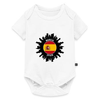 Murcia Skyline Spanien Flagge Reise Souvenir - Baby Premium Kurzarmbody - Weiß - Vorne