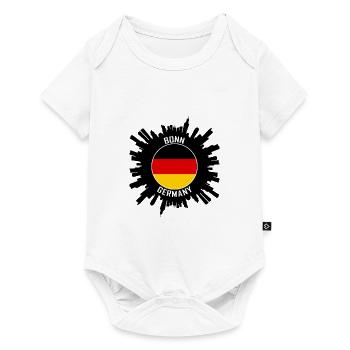 Bonn Skyline Allemagne Flag Souvenir de voyage - Body à manches courtes Premium Bébé - blanc - Devant