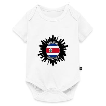 San Jose Skyline Costa Rica Flag Souvenir de voyage - Body à manches courtes Premium Bébé - blanc - Devant