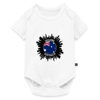 Geelong Skyline Australie Flag Souvenir de voyage - Body à manches courtes Premium Bébé - blanc - Devant