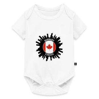 Souvenir de voyage du drapeau canadien Skyline de Burnaby - Body à manches courtes Premium Bébé - blanc - Devant