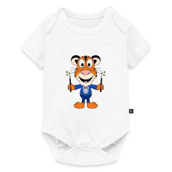 ZAUBERER - TIGER - ZAUBERN - ZAUBEREI - TIER - Baby Premium Kurzarmbody - Weiß - Vorne