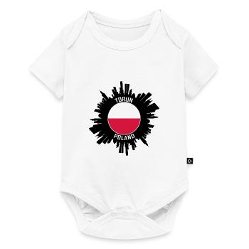 Torun Skyline Poland Flag Travel Souvenir - Baby Premium short-sleeve bodysuit - white - Front