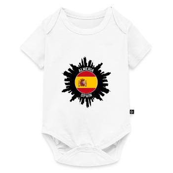 Almeria Skyline Espagne Flag Souvenir de voyage - Body à manches courtes Premium Bébé - blanc - Devant