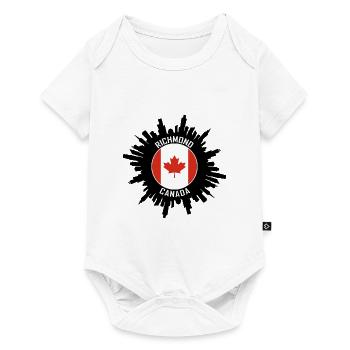 Souvenir de voyage du drapeau canadien de Richmond Skyline - Body à manches courtes Premium Bébé - blanc - Devant