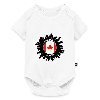 Richmond Hill Skyline Canada Flag Souvenir de voyage - Body à manches courtes Premium Bébé - blanc - Devant