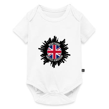 Worthing Skyline Uk Flag Souvenir de voyage - Body à manches courtes Premium Bébé - blanc - Devant