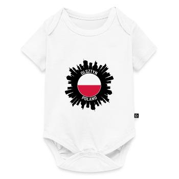 Olsztyn Skyline Poland Flag Travel Souvenir - Baby Premium short-sleeve bodysuit - white - Front