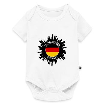 Ludwigshafen Skyline Allemagne Drapeau Souvenir de voyage - Body à manches courtes Premium Bébé - blanc - Devant