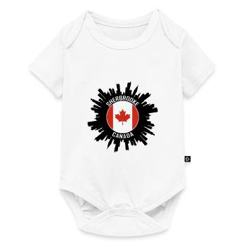 Sherbrooke Skyline Canada Flag Souvenir de voyage - Body à manches courtes Premium Bébé - blanc - Devant
