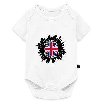 Huddersfield Skyline Uk Flag Travel Souvenir - Baby Premium short-sleeve bodysuit - white - Front