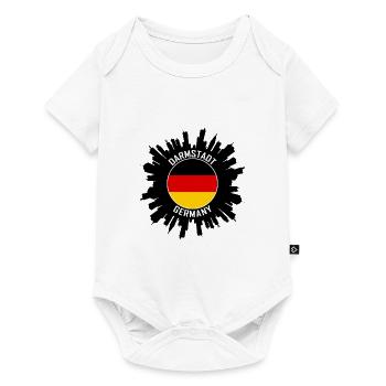 Darmstadt Skyline Allemagne Flag Souvenir de voyage - Body à manches courtes Premium Bébé - blanc - Devant
