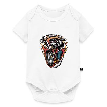 Biker old-school tattoo art - Baby Premium short-sleeve bodysuit - white - Front