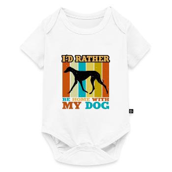 Azawakh Dog Lover Silhouette Vintage Sunset - Body à manches courtes Premium Bébé - blanc - Devant