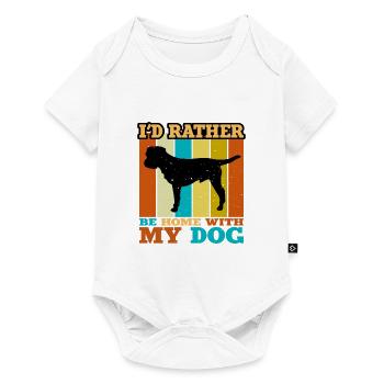Border Terrier Dog Lover Silhouette Vintage Sunset - Body à manches courtes Premium Bébé - blanc - Devant