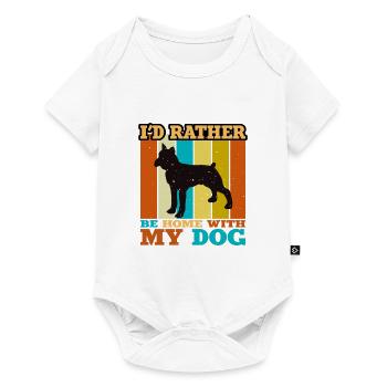 Boxer Dog Silhouette Vintage Sunset for Dog Lovers - Baby Premium short-sleeve bodysuit - white - Front