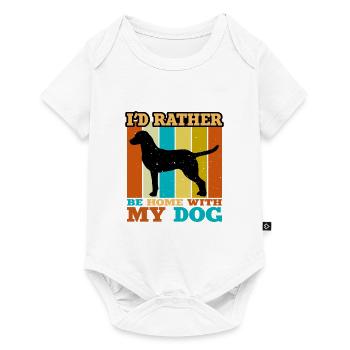 Chesapeake Bay Retriever Dog Silhouette Retro Sun - Baby Premium short-sleeve bodysuit - white - Front
