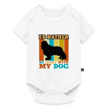 Cavalier King Charles Spaniel Dog Silhouette - Baby Premium short-sleeve bodysuit - white - Front