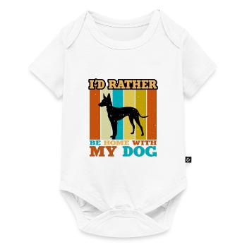 Cirneco Dell Etna Dog Love Silhouette Retro Sunset - Baby Premium short-sleeve bodysuit - white - Front