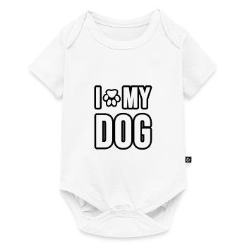 I love my Dog or Cat. Ich liebe meinen Hund oder m - Baby Premium Kurzarmbody - Weiß - Vorne