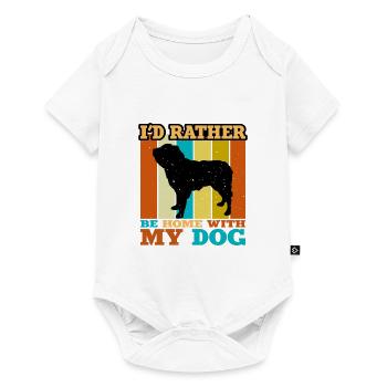 Dutch Smoushond Dog Love Silhouette Vintage Sunset - Baby Premium short-sleeve bodysuit - white - Front