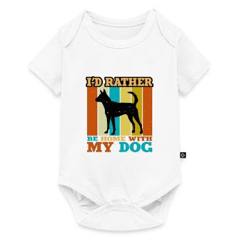 Formosan Mountain Dog Love Silhouette Retro Sunset - Body à manches courtes Premium Bébé - blanc - Devant