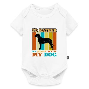 Finnish Hound Dog Lover Silhouette Vintage Sunset - Baby Premium short-sleeve bodysuit - white - Front