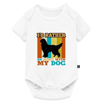 Gordon Setter Dog Lover Silhouette Vintage Sunset - Body à manches courtes Premium Bébé - blanc - Devant