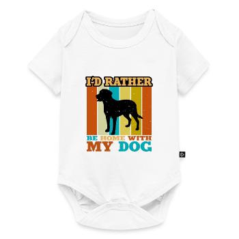 Grand Suisse Mountain Dog Silhouette Retro Sunset - Body à manches courtes Premium Bébé - blanc - Devant