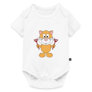 HAMSTER - TEUFEL - TIER - Baby Premium Kurzarmbody - Weiß - Vorne