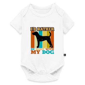 Jack Russell Dog Lover Silhouette Vintage Sunset - Body à manches courtes Premium Bébé - blanc - Devant