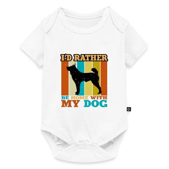 Karelian Bear Dog Lover Silhouette Vintage Sunset - Baby Premium short-sleeve bodysuit - white - Front