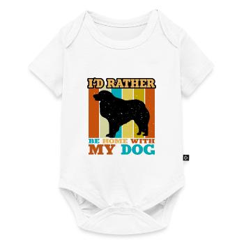 Kuvasz Dog Lover Silhouette Vintage Sunset - Body à manches courtes Premium Bébé - blanc - Devant
