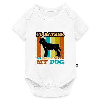 Lagotto Romagnolo Dog Love Silhouette Retro Sunset - Baby Premium short-sleeve bodysuit - white - Front