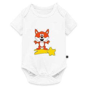 STERNSCHNUPPE - TIER - FUCHS - KIND - BABY - Baby Premium Kurzarmbody - Weiß - Vorne