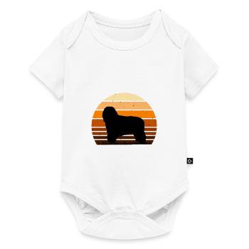 Bergamasco Dog Lover Silhouette Vintage Sunset - Body à manches courtes Premium Bébé - blanc - Devant