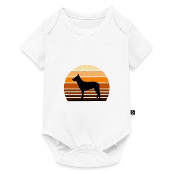 Berger Belge Tervuren Chien Silhouette Rétro - Body à manches courtes Premium Bébé - blanc - Devant