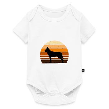 Berger Picard Dog Lover Silhouette Vintage Sunset - Body à manches courtes Premium Bébé - blanc - Devant
