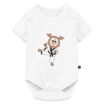 ALPAKA - LAMA - JUDO - KARATE - SPORT - TIER - Baby Premium Kurzarmbody - Weiß - Vorne